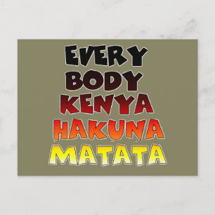 Farbenfrohe Hakuna Matata: Eine Kenyan-Feier Postkarte