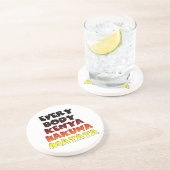 Farbenfrohe Hakuna Matata: Eine Kenyan-Feier Sandstein Untersetzer (Seite)