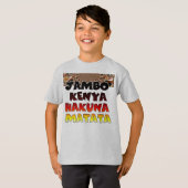 Farbenfrohe Hakuna Matata: Eine Kenyan-Feier T-Shirt (Vorne ganz)