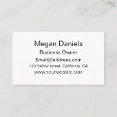 Farbenfrohe Halbkreise des Mitteljahrhunderts nach Visitenkarte (Rückseite)