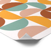 Farbenfrohe Halbkreise kühne Minimalismus Poster (Ecke)