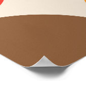 Farbenfrohe Halbkreise Muster aus dem Mittelalter  Poster (Ecke)