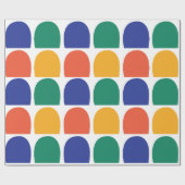 Farbenfrohe Halbkreisgeometrie Geschenkpapier (Flach)