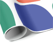 Farbenfrohe Halbkreisgeometrie Geschenkpapier (Rolleneckpunkt)