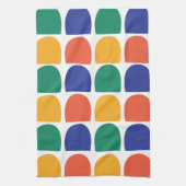 Farbenfrohe Halbkreisgeometrie Geschirrtuch (Vertikal)