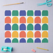 Farbenfrohe Halbkreisgeometrie Seidenpapier (Basteln)