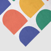 Farbenfrohe Halbkreisgeometrie Seidenpapier (Detail)