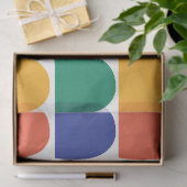 Farbenfrohe Halbkreisgeometrie Seidenpapier (Geschenk)