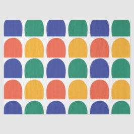 Farbenfrohe Halbkreisgeometrie Seidenpapier