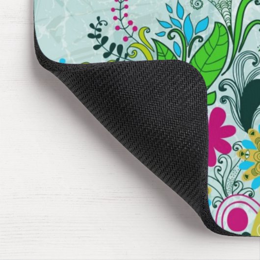 Farbenfrohe Halbleiter-Retro-Wirbel Mousepad (Ecke)