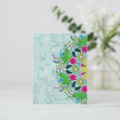 Farbenfrohe Halbleiter-Retro-Wirbel Postkarte (Stehend Vorderseite)