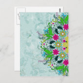 Farbenfrohe Halbleiter-Retro-Wirbel Postkarte (Vorne/Hinten)