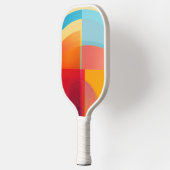 Farbenfrohe halbrunde Formen Pickleball Paddel Schläger (Links)