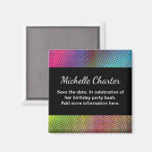 Farbenfrohe Halftone Magnet (Vorderseite/Rückseite)