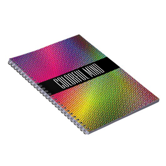 Farbenfrohe Halftone Notizblock (Rechte Seite)