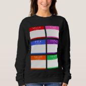 Farbenfrohe Hallo mein Name ist Sweatshirt (Vorderseite)