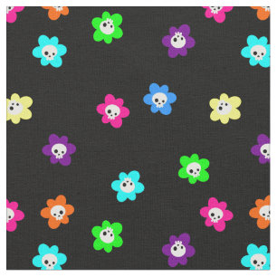 farbenfrohe Halloween-Blume Stoff