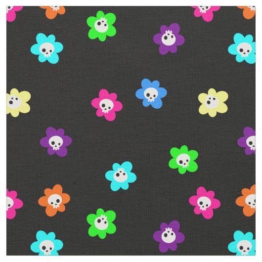 farbenfrohe Halloween-Blume Stoff (Nahaufnahme)