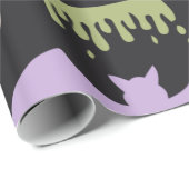 Farbenfrohe Halloween-Hintergrundezitat oder -Beha Geschenkpapier (Rolleneckpunkt)