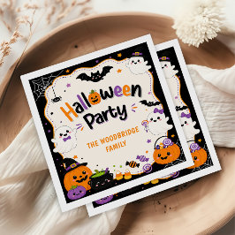Farbenfrohe Halloween-Kostümservietten Serviette
