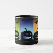 Farbenfrohe Halloween-Kürbisse Tasse (Zentrum)
