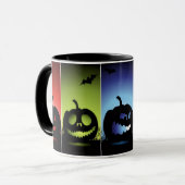 Farbenfrohe Halloween-Kürbisse Tasse (Vorderseite Links)