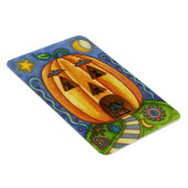 Farbenfrohe Halloween-Magnet mit einem Kürbis und  Magnet (Rechte Seite)