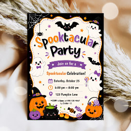 Farbenfrohe Halloween-Spooktacular-Party Einladung