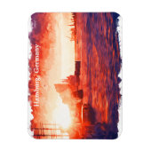 Farbenfrohe Hamburg Germany Port City Travel Magnet (Vertikal)