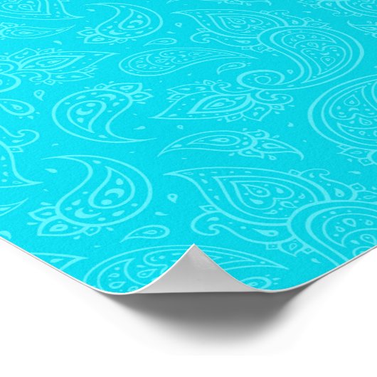 Farbenfrohe Hamsa Hand mit Pisley Poster (Ecke)