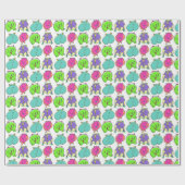 Farbenfrohe Hamster-Hintern-Muster Geschenkpapier (Flach)