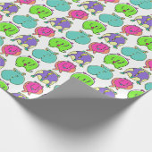 Farbenfrohe Hamster-Hintern-Muster Geschenkpapier (Ecke)