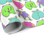 Farbenfrohe Hamster-Hintern-Muster Geschenkpapier (Rolleneckpunkt)