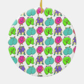 Farbenfrohe Hamster-Hintern-Muster Keramik Ornament (Hinten)