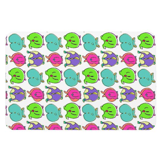 Farbenfrohe Hamster-Hintern-Muster Magnet (Horizontal)