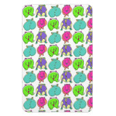 Farbenfrohe Hamster-Hintern-Muster Magnet (Vertikal)