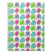 Farbenfrohe Hamster-Hintern-Muster Notizblock (Vorderseite)