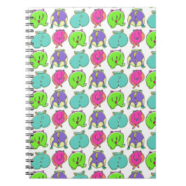 Farbenfrohe Hamster-Hintern-Muster Notizblock