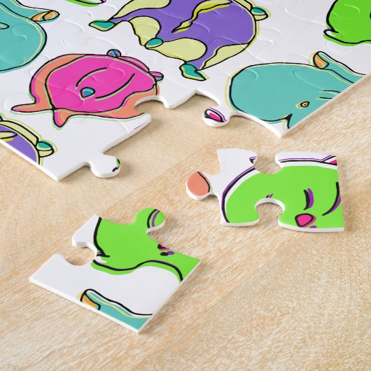 Farbenfrohe Hamster-Hintern-Muster Puzzle (Seite)