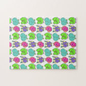 Farbenfrohe Hamster-Hintern-Muster Puzzle (Horizontal)