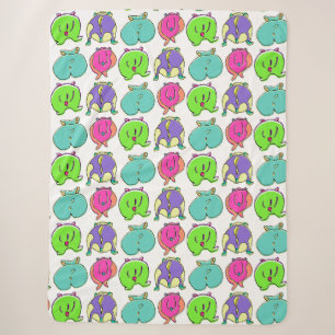 Farbenfrohe Hamster-Hintern-Muster Sherpadecke