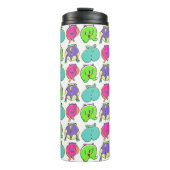 Farbenfrohe Hamster-Hintern-Muster Thermosbecher (Vorderseite)