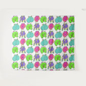 Farbenfrohe Hamster-Hintern-Muster Wandteppich (Vorderseite (Horizontal))