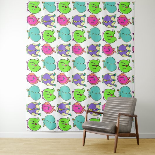 Farbenfrohe Hamster-Hintern-Muster Wandteppich (Beispiel)