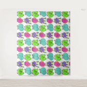 Farbenfrohe Hamster-Hintern-Muster Wandteppich (Vorderseite)