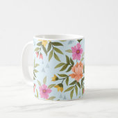 Farbenfrohe Hand Zeichnend Blume Kaffeetasse (Vorderseite Links)