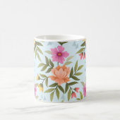 Farbenfrohe Hand Zeichnend Blume Kaffeetasse (Mittel)