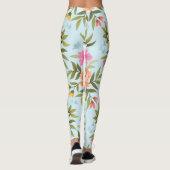 Farbenfrohe Hand Zeichnend Blume Leggings (Rückseite)