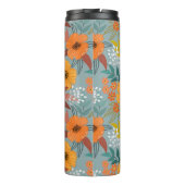 Farbenfrohe Hand zeichnend Blume nahtlos Muster Thermosbecher (Rückseite)