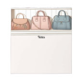 Farbenfrohe Handbags Mode-Editor Notizblock (Vorderseite)